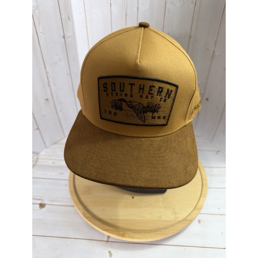 Southern String Hat Co Tan Brown Solid Adjustable Snapback Cap Men's Osfm New